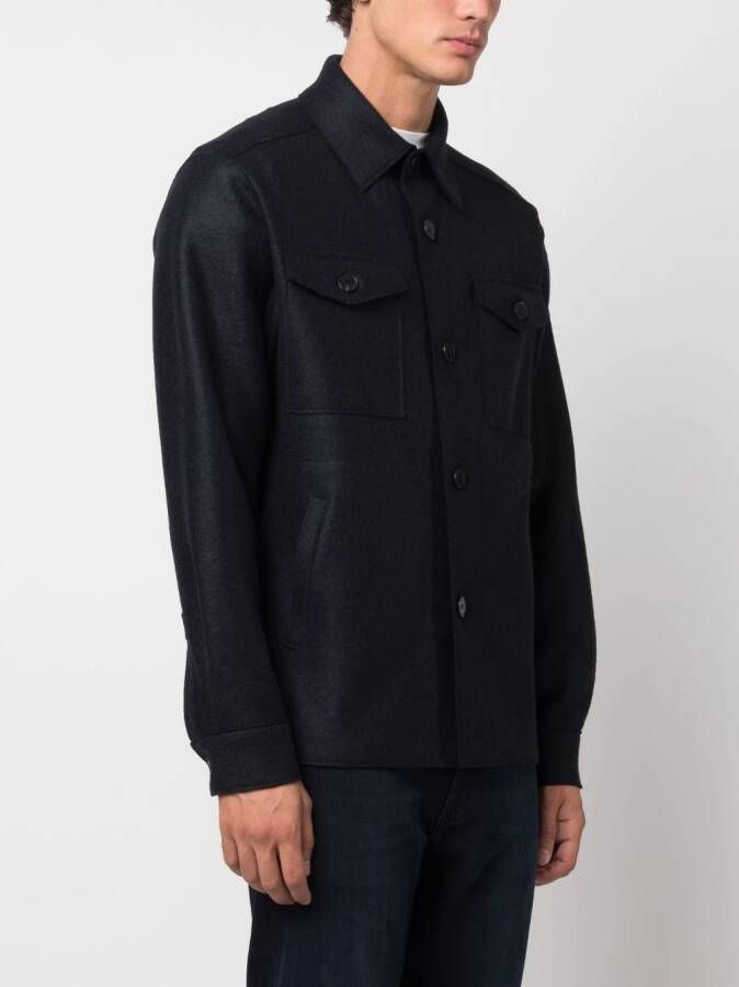 Harris Wharf London Shirtjack met rits Blauw