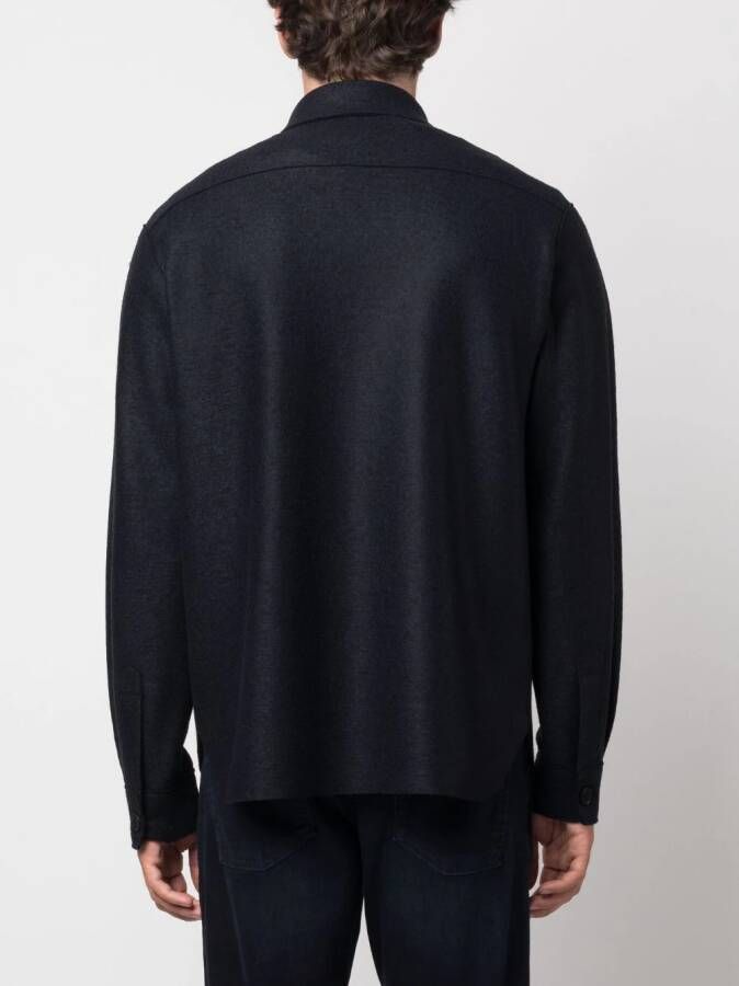 Harris Wharf London Shirtjack met rits Blauw