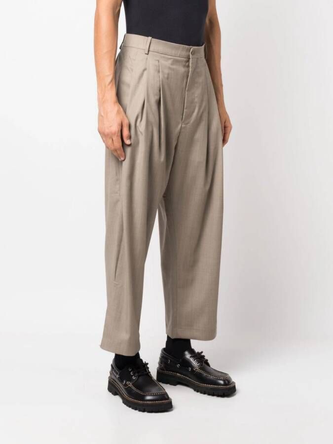 Hed Mayner Cropped plooibroek Beige