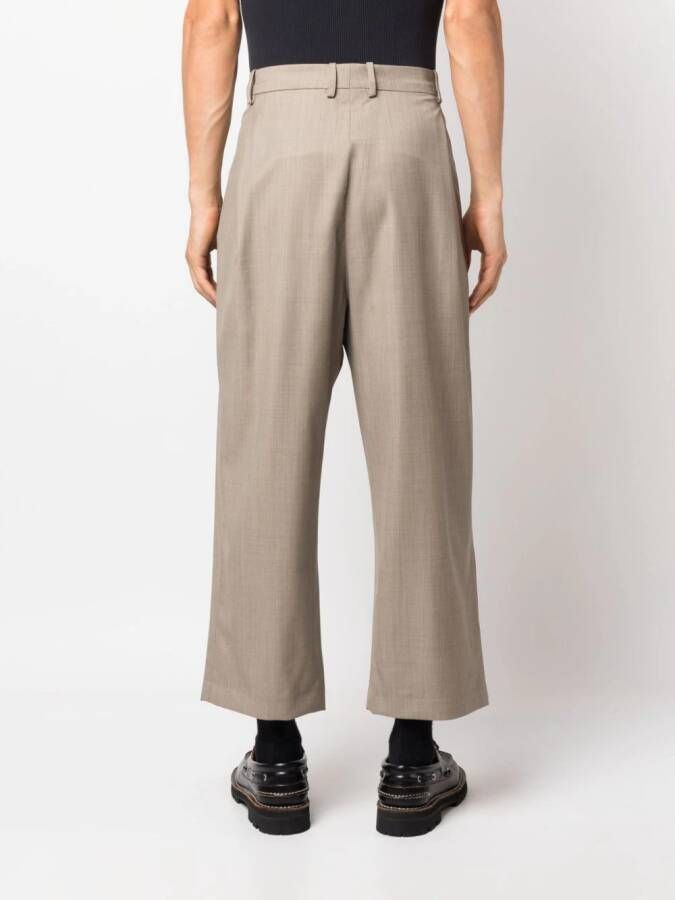 Hed Mayner Cropped plooibroek Beige