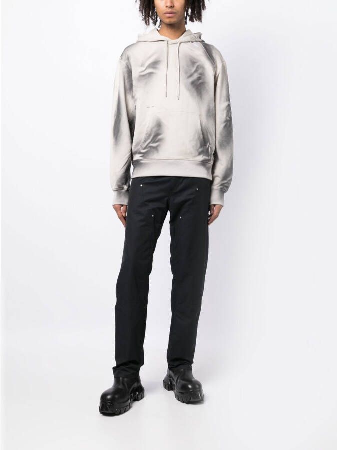 HELIOT EMIL Hoodie met abstracte print Bruin