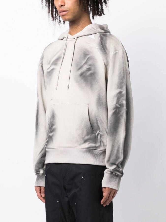 HELIOT EMIL Hoodie met abstracte print Bruin