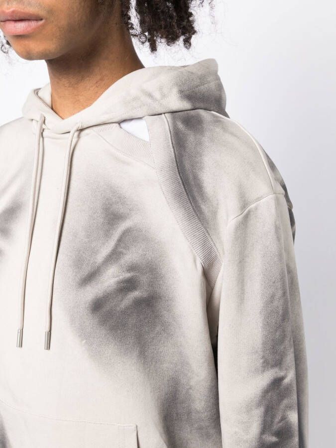 HELIOT EMIL Hoodie met abstracte print Bruin