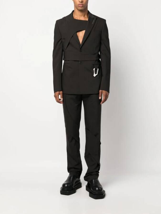 HELIOT EMIL Blazer met enkele rij knopen Bruin