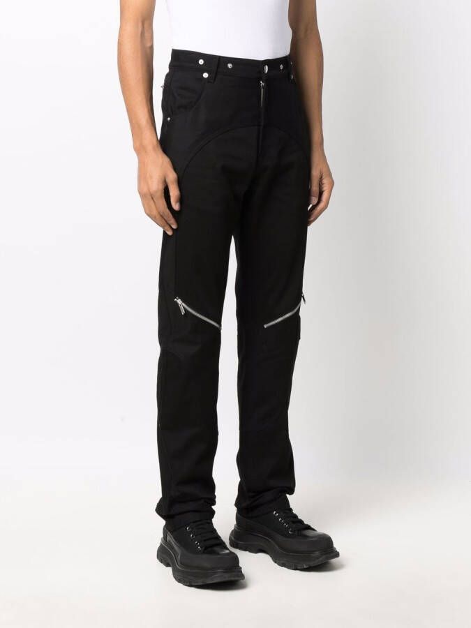 HELIOT EMIL Broek met ritsdetail Zwart