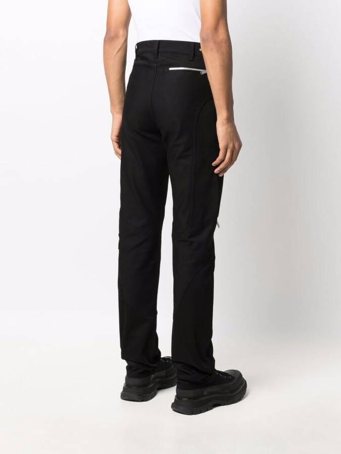 HELIOT EMIL Broek met ritsdetail Zwart