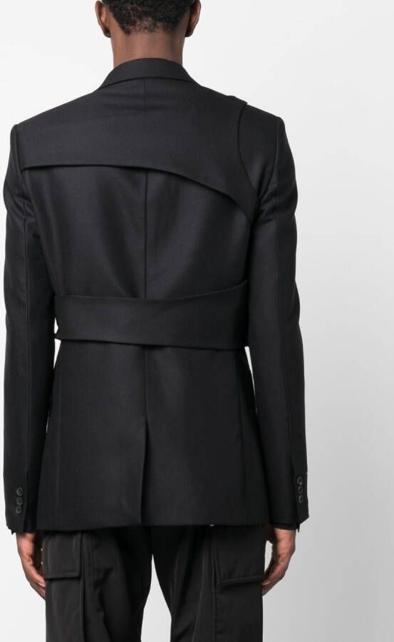 HELIOT EMIL Gestreepte blazer Zwart