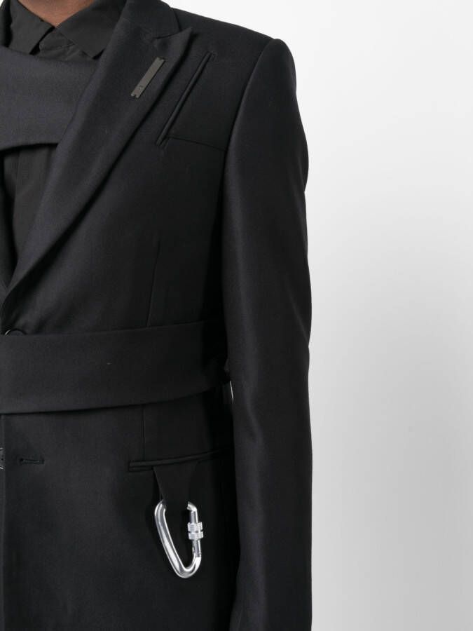 HELIOT EMIL Gestreepte blazer Zwart