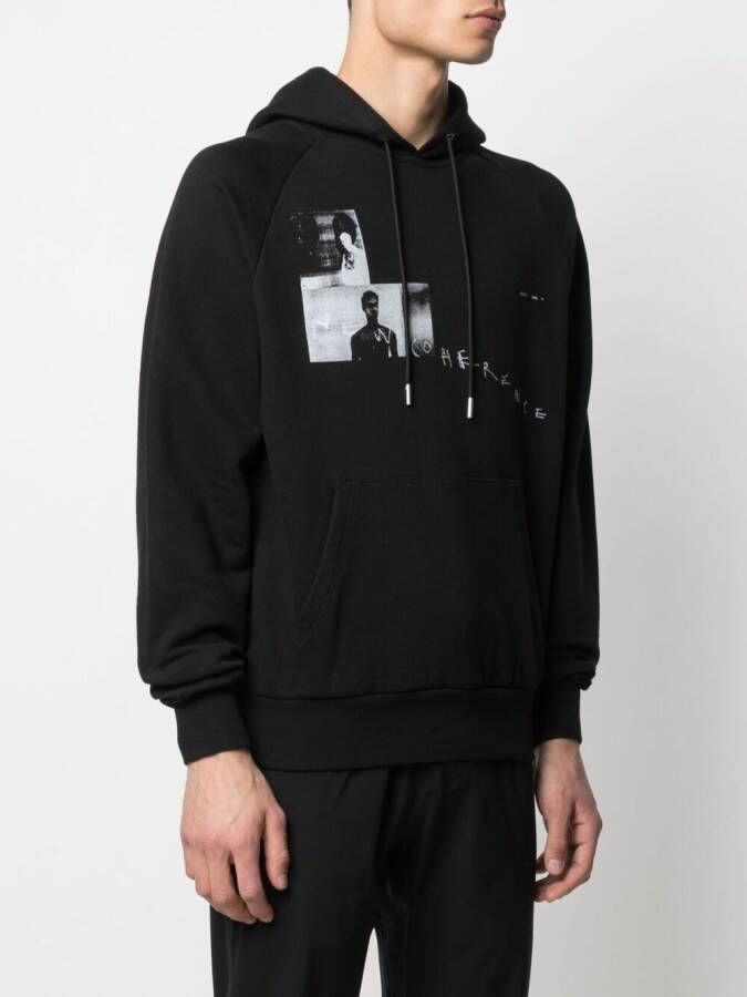 HELIOT EMIL Hoodie met print Zwart