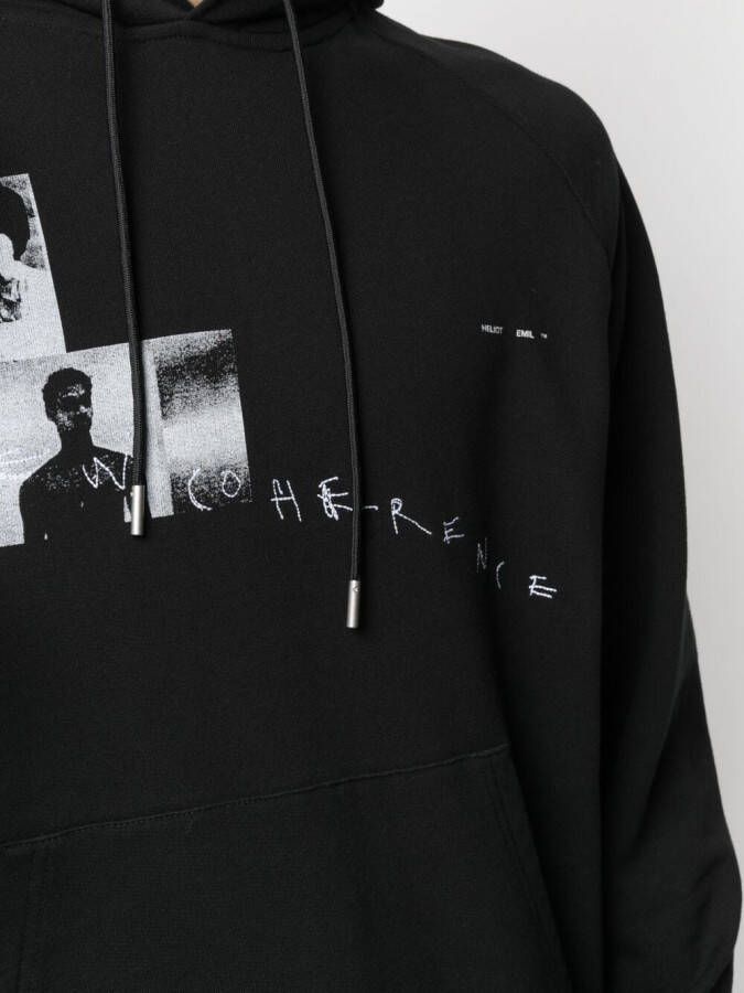 HELIOT EMIL Hoodie met print Zwart