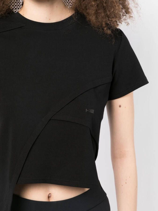HELIOT EMIL T-shirt met logoprint Zwart