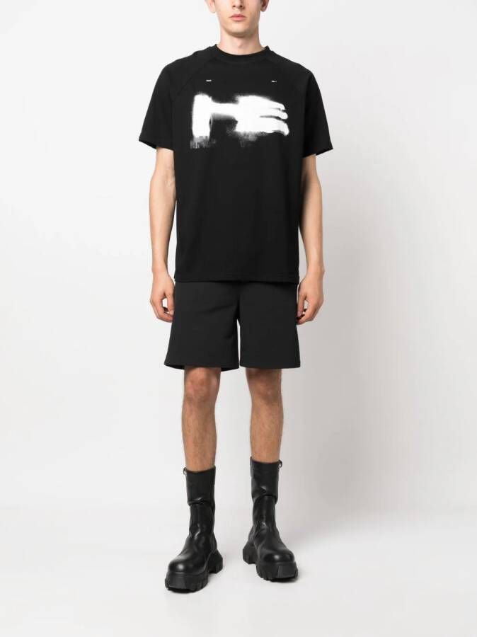 HELIOT EMIL T-shirt met logoprint Zwart