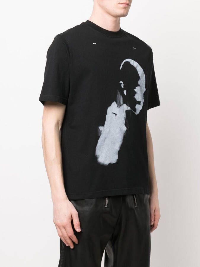HELIOT EMIL T-shirt met print Zwart