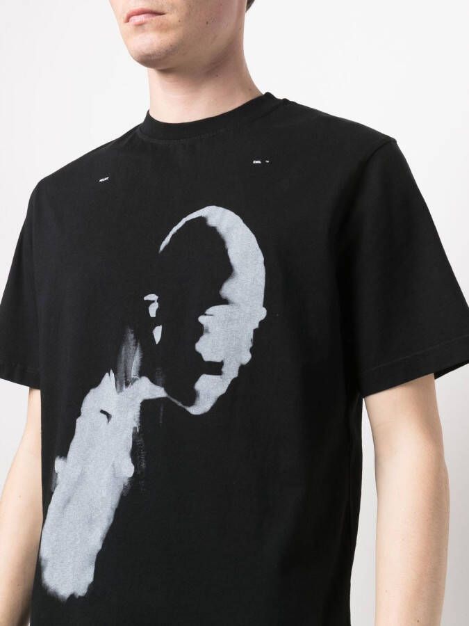 HELIOT EMIL T-shirt met print Zwart