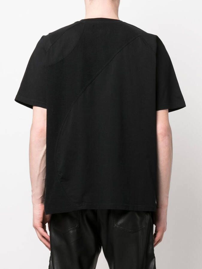 HELIOT EMIL T-shirt met vlakken Zwart