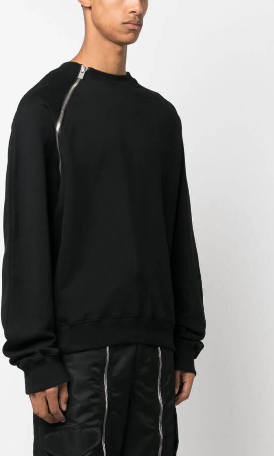 HELIOT EMIL Trui met ritsdetail Zwart