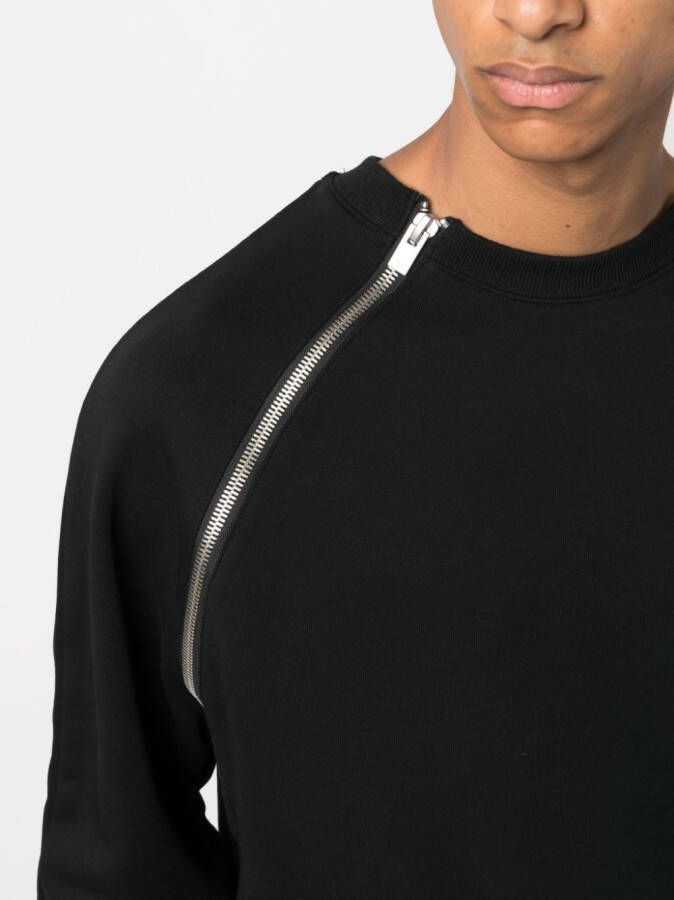 HELIOT EMIL Trui met ritsdetail Zwart