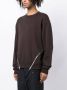HELIOT EMIL Sweater met ritsdetail Bruin - Thumbnail 3