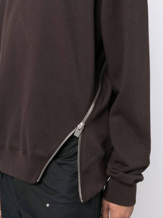 HELIOT EMIL Sweater met ritsdetail Bruin
