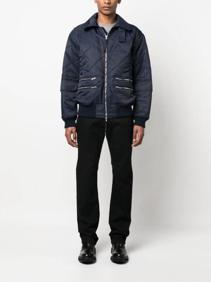 Helmut Lang Gewatteerd jack Blauw