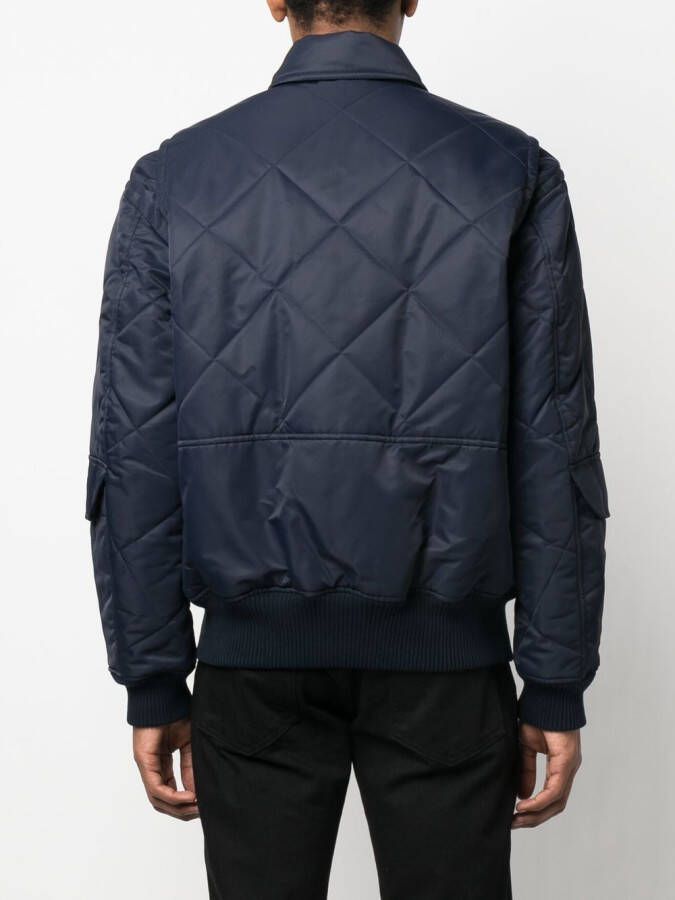 Helmut Lang Gewatteerd jack Blauw
