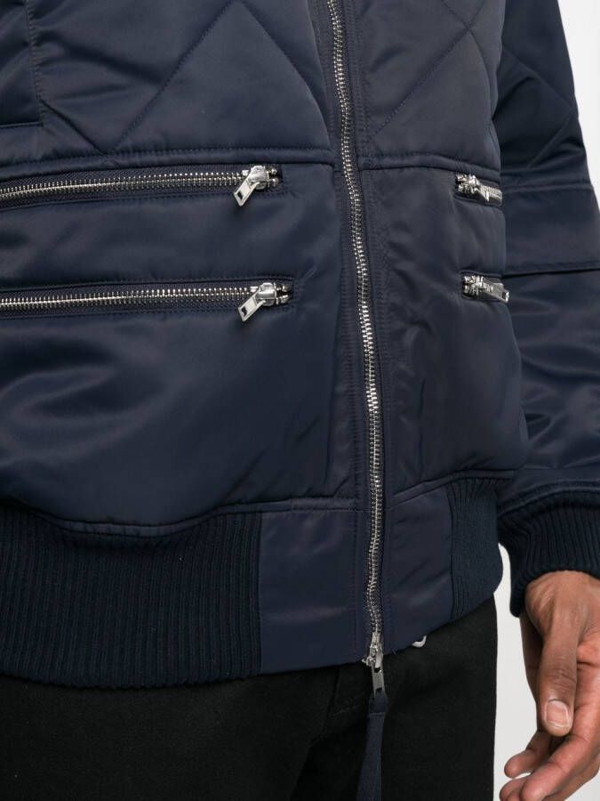 Helmut Lang Gewatteerd jack Blauw