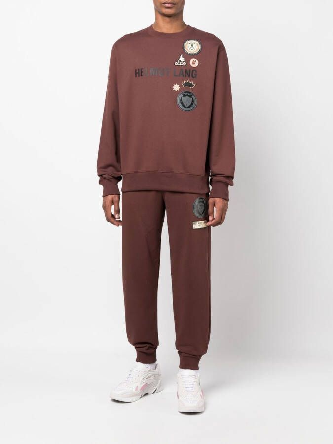Helmut Lang Joggingbroek met toelopende pijpen Bruin