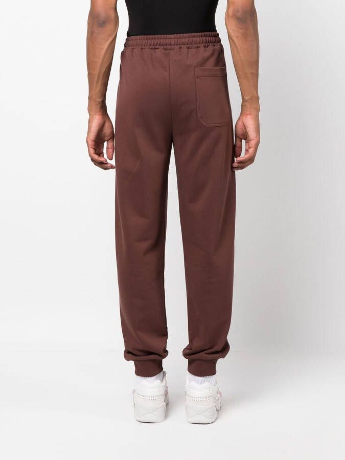 Helmut Lang Joggingbroek met toelopende pijpen Bruin