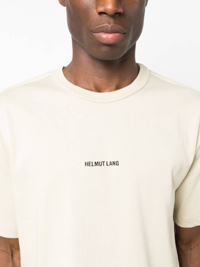 Helmut Lang T-shirt met geborduurd logo Beige