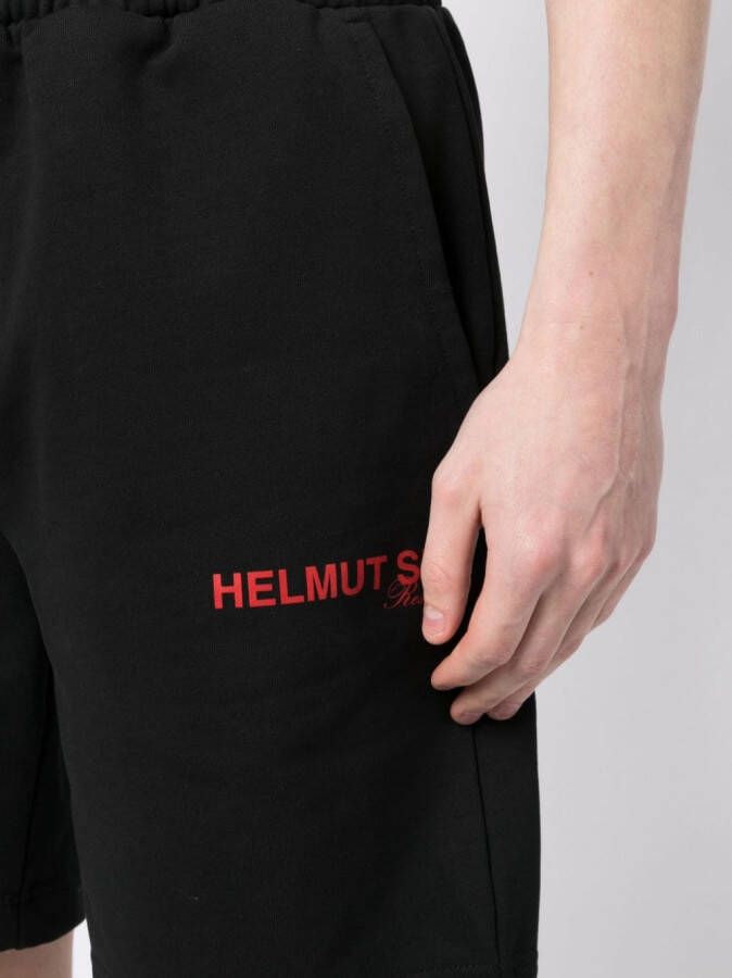 Helmut Lang Shorts met logoprint Zwart