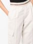 Helmut Lang logo-waistband pleated cargo trousers Beige - Thumbnail 5