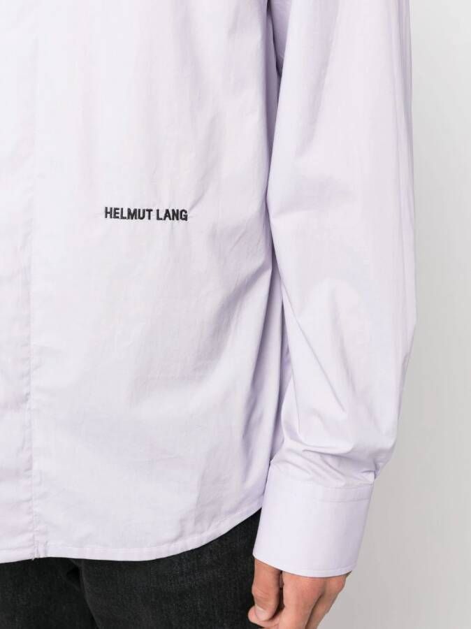 Helmut Lang Overhemd met geborduurd logo Paars