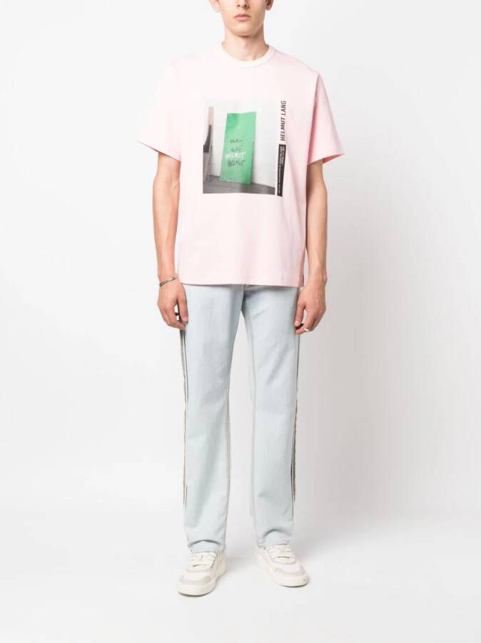 Helmut Lang T-shirt met print Roze
