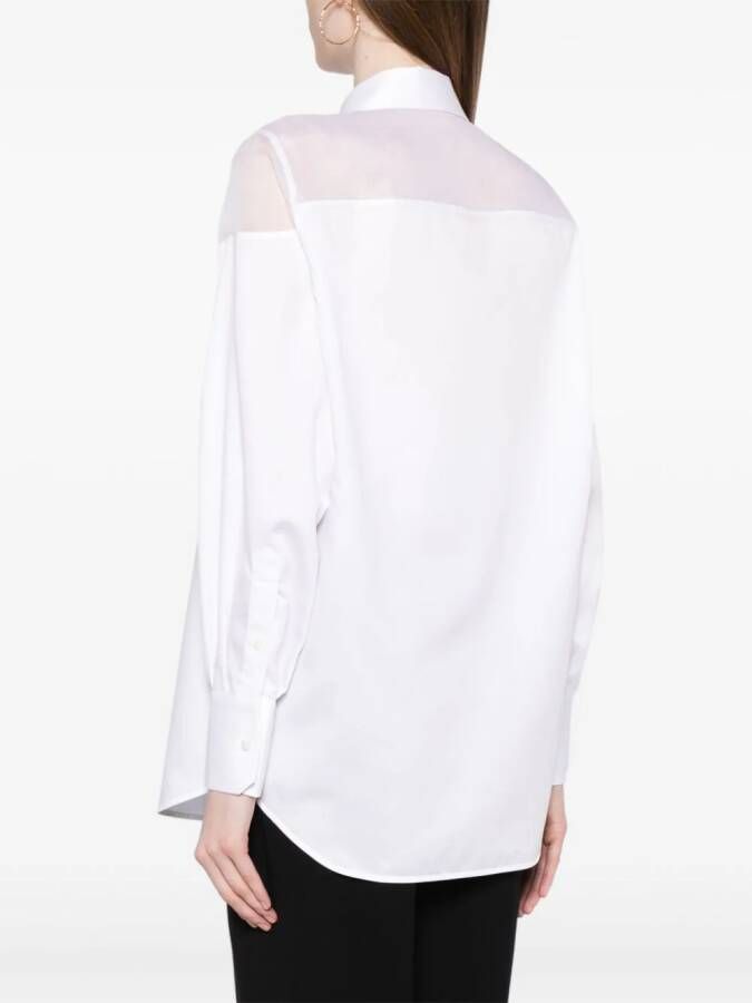 Helmut Lang Popline blouse Wit