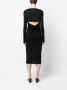 Helmut Lang Midi-jurk met open rug Zwart - Thumbnail 4