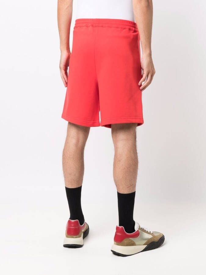 Helmut Lang Shorts met logoprint Rood