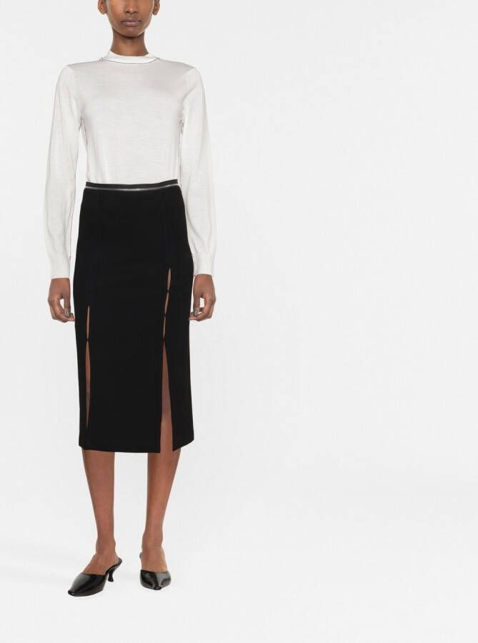 Helmut Lang Straight midi-rok Zwart