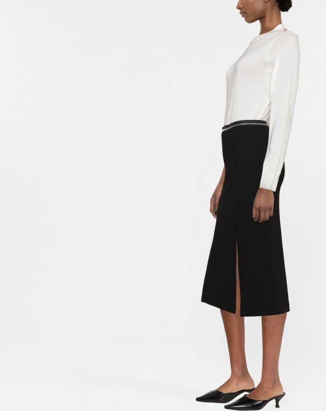 Helmut Lang Straight midi-rok Zwart