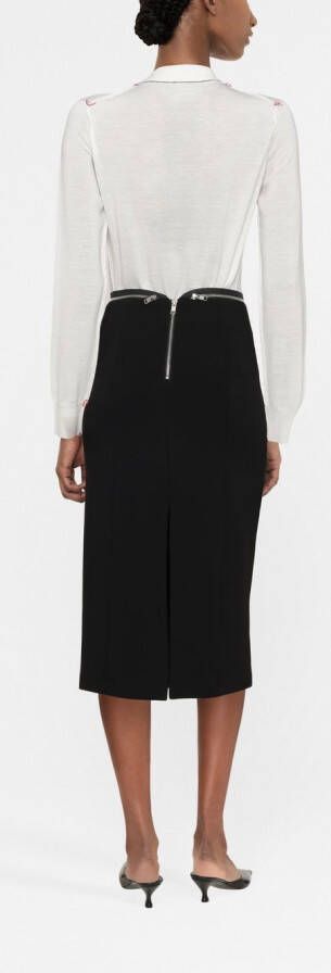 Helmut Lang Straight midi-rok Zwart