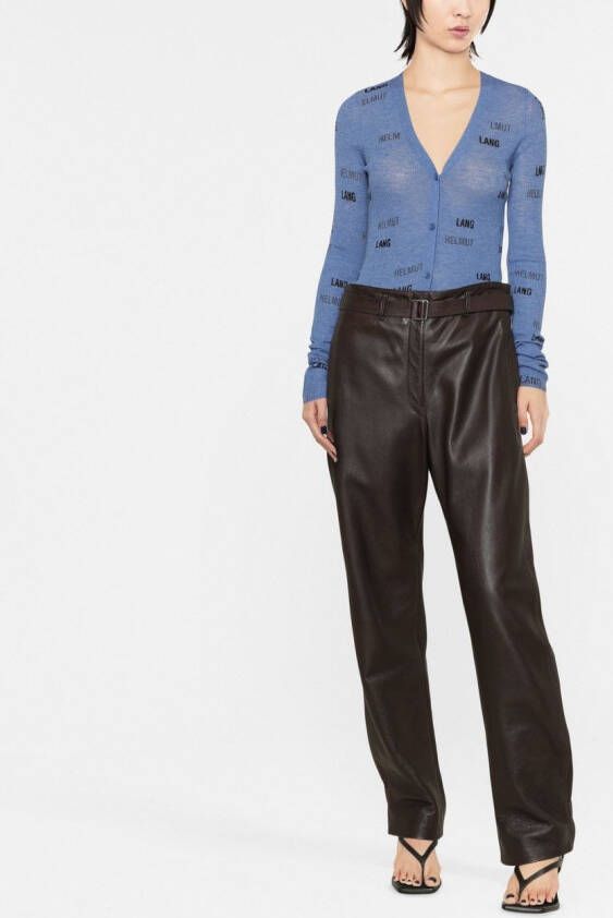 Helmut Lang Vest met logoprint Blauw