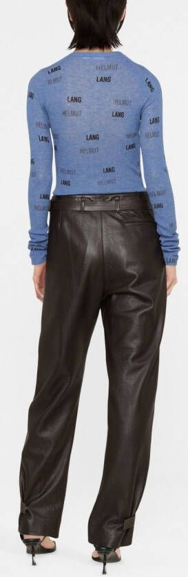 Helmut Lang Vest met logoprint Blauw