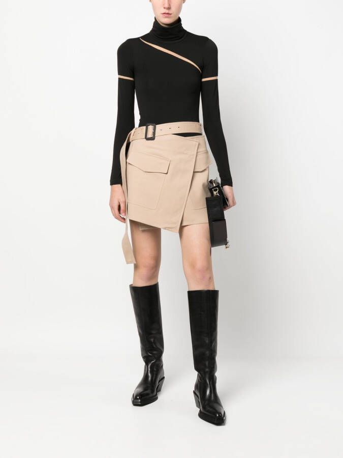 Helmut Lang Wikkelrok Beige