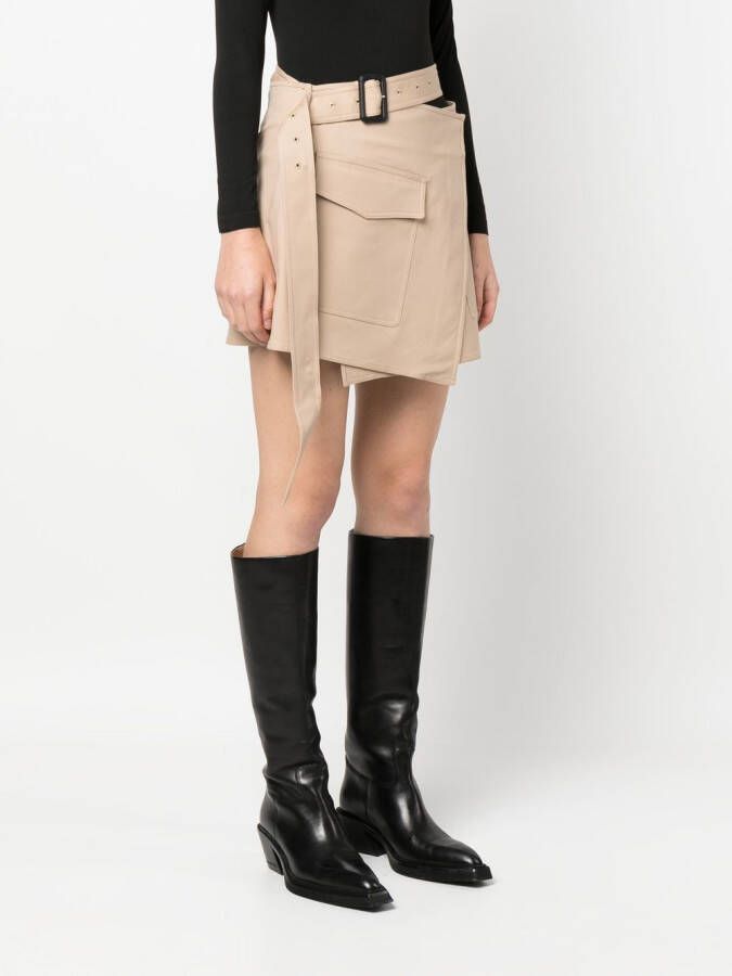 Helmut Lang Wikkelrok Beige