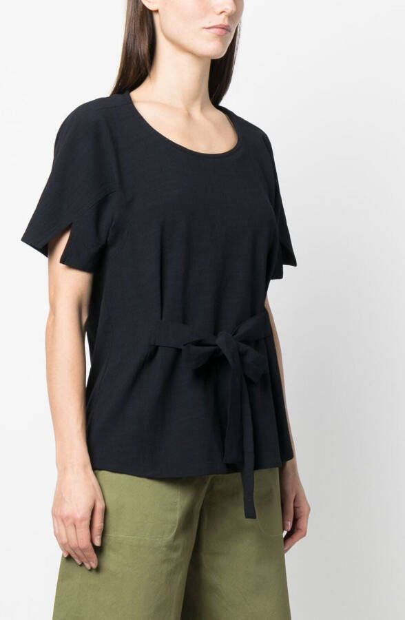 Henrik Vibskov Blouse met korte mouwen 798 DARK BLUE