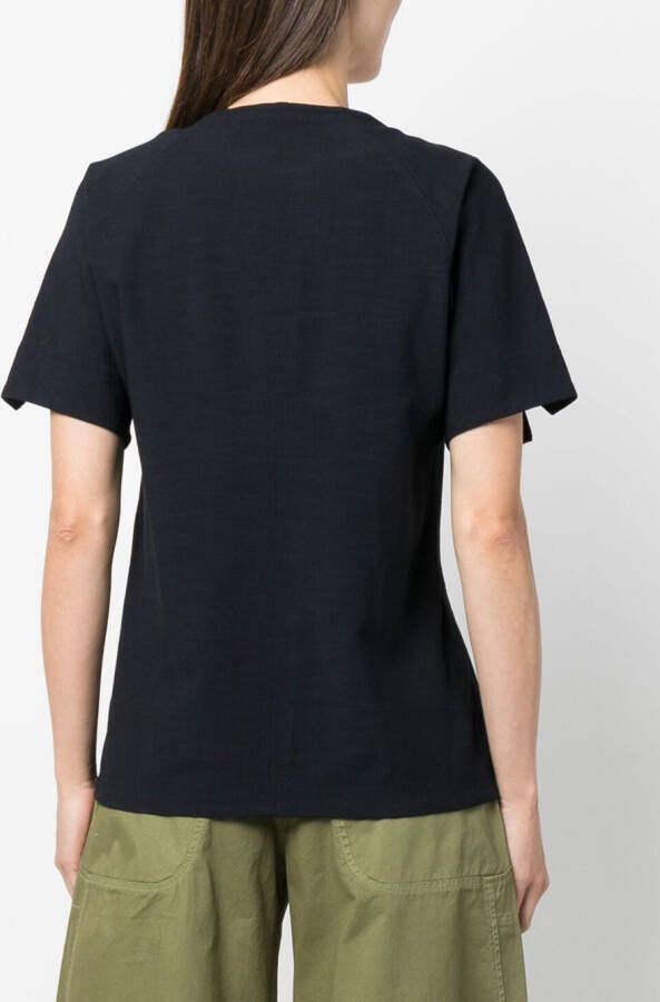 Henrik Vibskov Blouse met korte mouwen 798 DARK BLUE