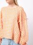 Henrik Vibskov Geruite blouse Oranje - Thumbnail 5