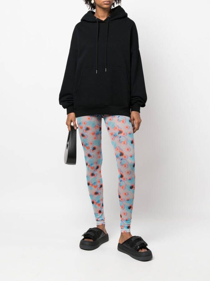 Henrik Vibskov Legging met bloemenprint Blauw