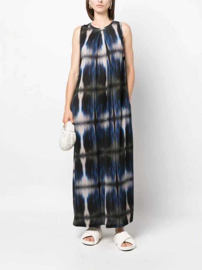 Henrik Vibskov Maxi-jurk met abstract patroon Blauw