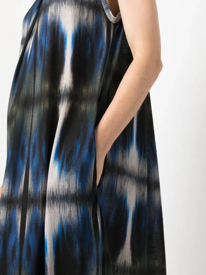 Henrik Vibskov Maxi-jurk met abstract patroon Blauw