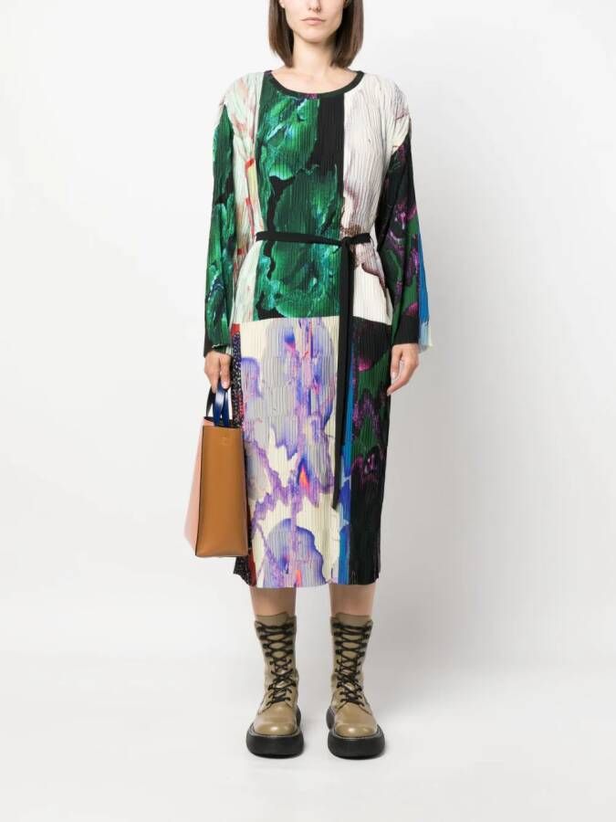 Henrik Vibskov Midi-jurk met plissé-effect Groen